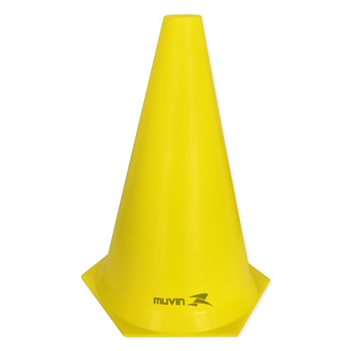 Cone de Marcação de Plástico 24cm Amarelo Muvin