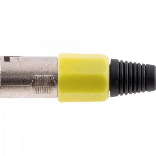 Conector Cannon XLR Macho PGCN0008 Plástico Amarelo STORM -