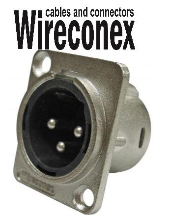 Conector Xlr Macho Painel Wireconex Wc 822/3p Mp