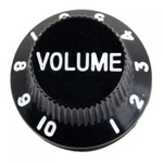 Conjunto De 3 Botões De Volume Preto Com Volume E Detalhe Branco Para Guitarra Elétrica