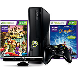 Console Oficial Xbox 360 4Gb com Kinect - Edição Especial Limitada com 2 Jogos e 1 Mês de Assinatura Xbox LIVE Gold Grátis