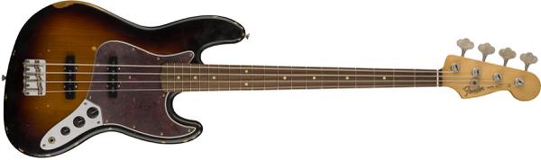 Contrabaixo Fender 013 1813 - Road Worn 60 Jazz Bass Pau Ferro - 300 - 3-color Sunburst
