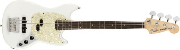 Contrabaixo Fender 019 8620 - Am Performer Mustang Bass Rw - 380 - Arctic White