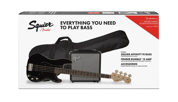 Contrabaixo Fender 037 1982 - Squier Affinity Pj Bass Rumble 15 - 006 - Black - Fender Squier