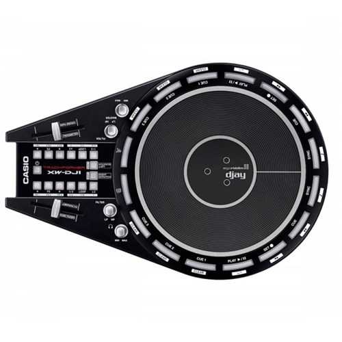Controlador Casio Trackformer Xw-Dj1 Dj Controller com Disco de 7 e Falante Integrado