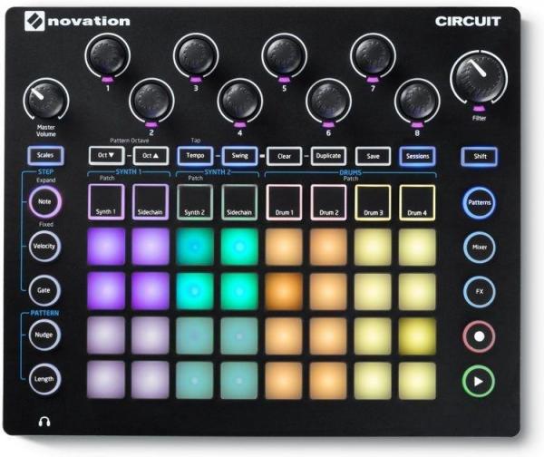 Controlador DJ Novation Circuit Sintetizador MIDI/USB
