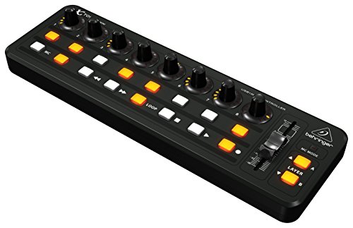 Controlador MIDI/USB X-Touch Mini - 16 Botões Iluminados, 8 Encoders e 1 Fader Slider 60 Mm, Behringer