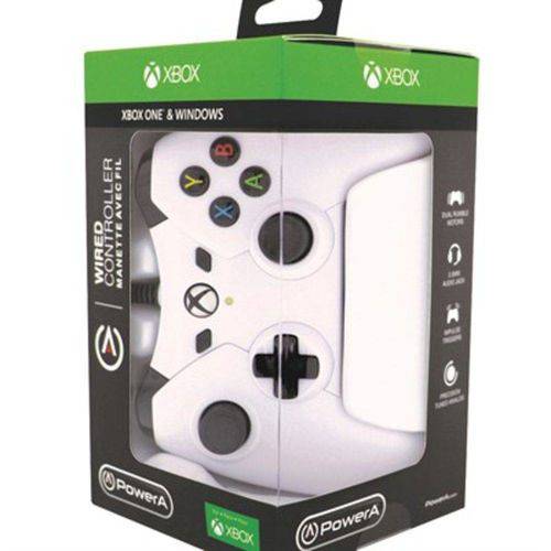 Controle com Fio para Xbox One Branco - PowerA