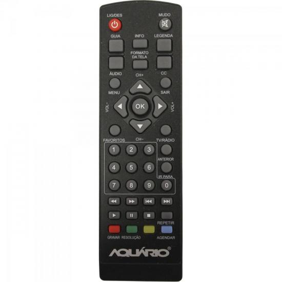 Controle Remoto para Conversor Digital DTV-5000 Preto AQUARI - Aquario