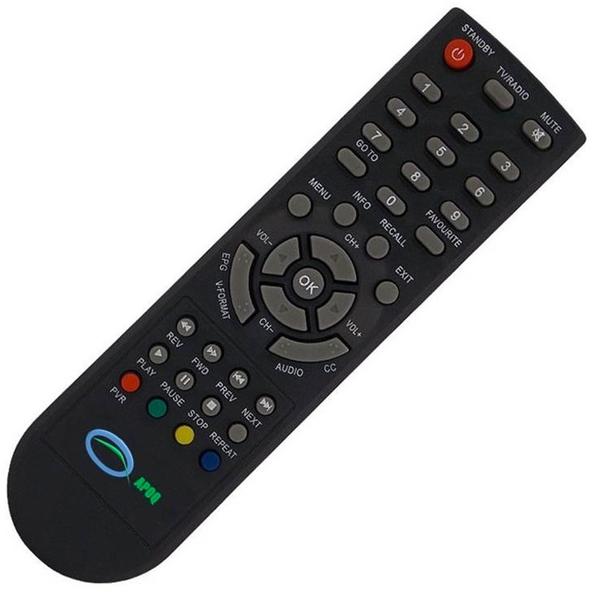 Controle Remoto para Conversor Digital DTV-8000 Preto - Aquário - Aquario