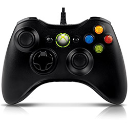 Controle Xbox 360 com Fio Black