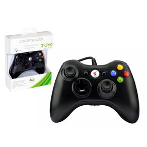 Controle Xbox360 com Fio Joystick Preto Kp-5121A Kp-5121A Knup