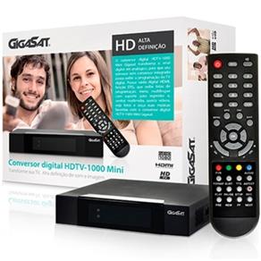 Conversor Digital HDTV-1000 Mini Preto Gigasat