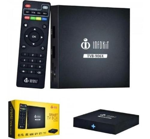 Conversor Smart Tv Box Tvb 906X Preto Infokit