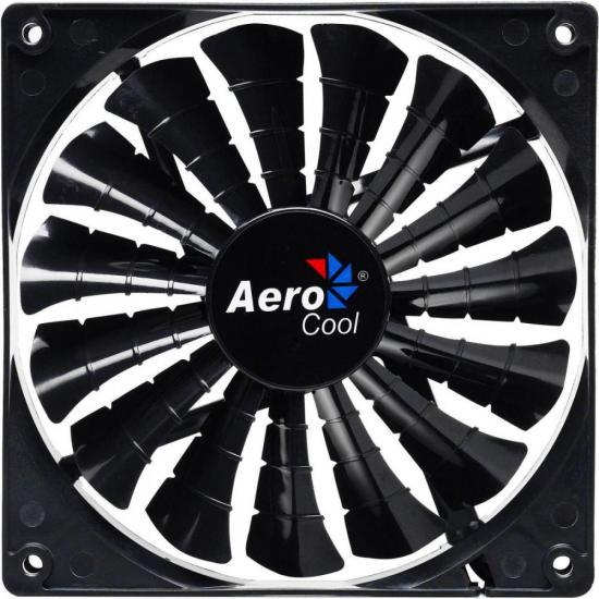 Cooler Fan 12cm SHARK BLACK EDITION LED EN55413 Preto AEROCO - Aerocool