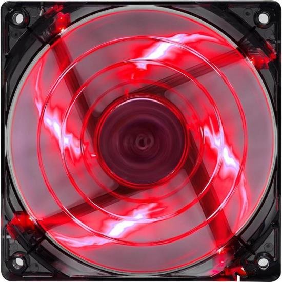 Cooler FAN 12CM SHARK Devil RED Edition LED EN55437 Vermelho Aerocool