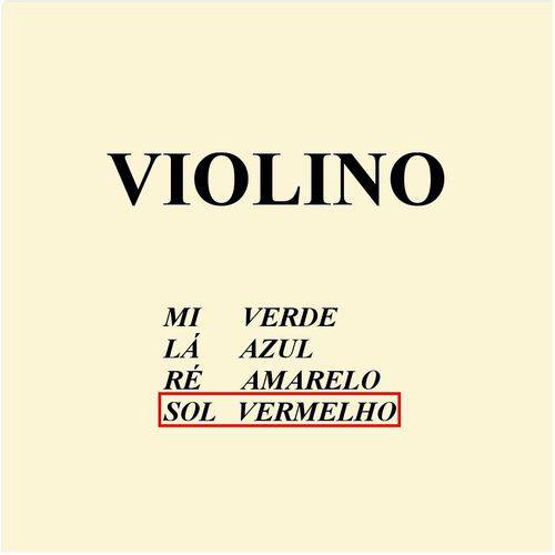 Corda Avulsa 4ª Sol para Violino Mauro Calixto