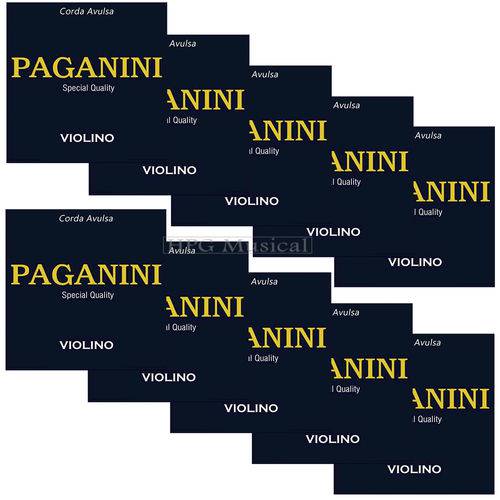 Corda Avulsa Violino 3/4 e 4/4 Paganini 1ª Mi e - Kit com 10
