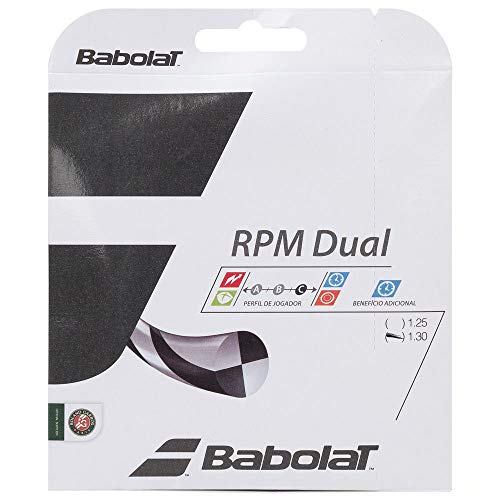 Corda Babolat RPM Dual 16 1.30mm Preta - Set Individual