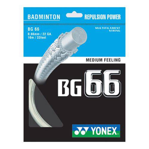 Corda de Badminton Yonex Bg 66 Branca