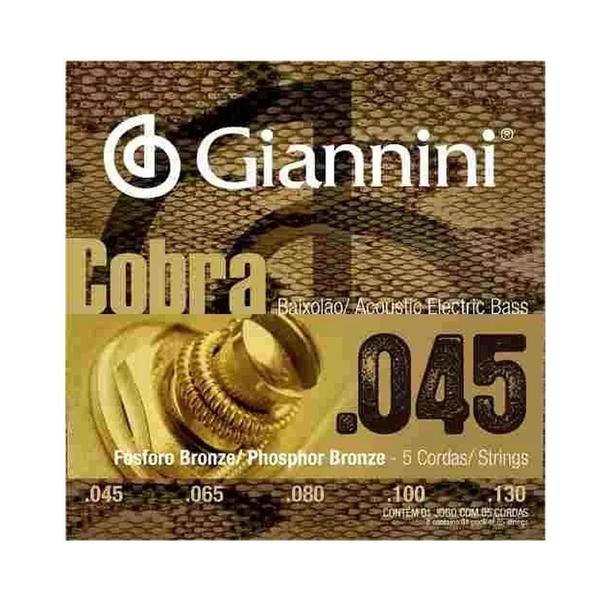 Corda Giannini Cobra P/ Baixolão GEEBASF5 5 Cordas 45/130