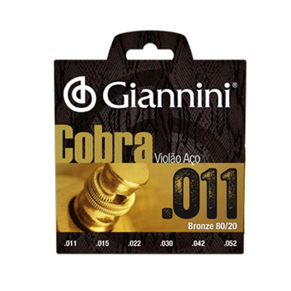 Corda Giannini P/ Violão Aço Cobra CA82SL 11/52 - EC0277