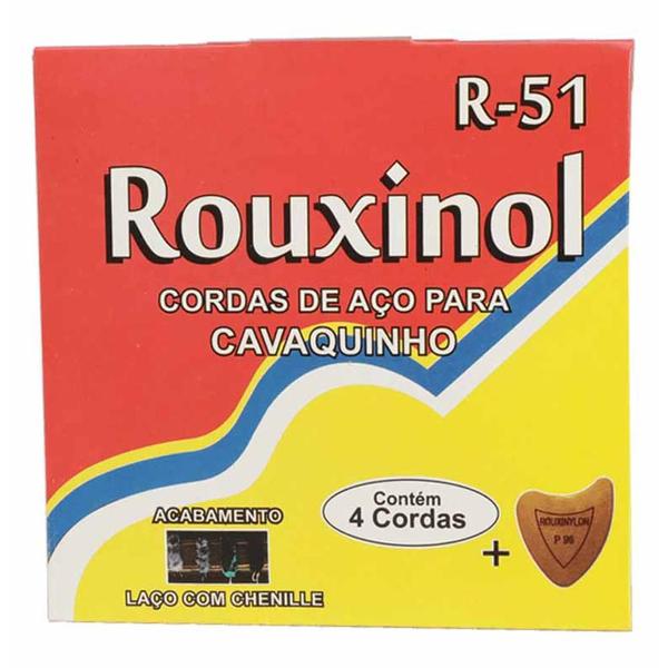 Corda para Cavaquinho Aco C/4+palheta R-51 / Un / Rouxinol