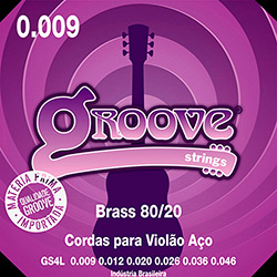 Corda para Violão em Aço 009 Brass GS4L Groove