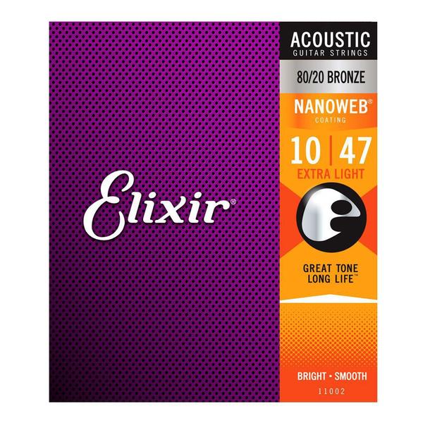 Corda Violão Elixir Extra Light 80/20 10/47 11002 - EC0186 - Elixir Strings