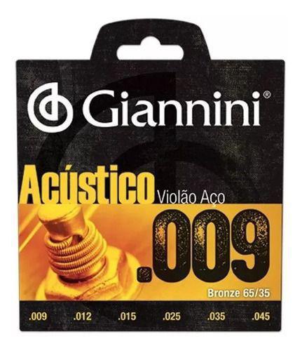 Cordas / Encordoamentos Violão Giannini Bronze 0.009 Geswal