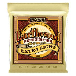 Cordas Ernie Ball P/ Violão - Aço Bronze- Earthwood- Extra Light - Original USA