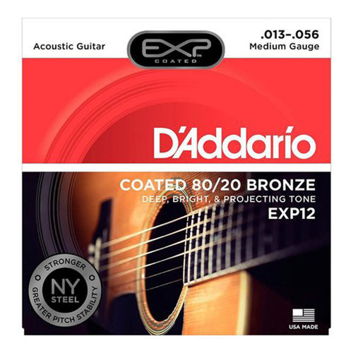 Cordas P/ Violão Daddario Coated EXP12 013/056