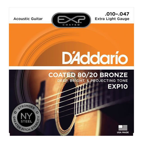 Cordas P/ Violão Daddario Coated EXP10 010/047