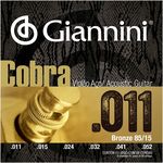 Cordas Violão Aço 011 Giannini Cobra Bronze 85/15 GEEFLK