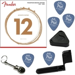 Cordas Violão Aço Fender Phosphor Bronze 012 Light 60L + Kit IZ1