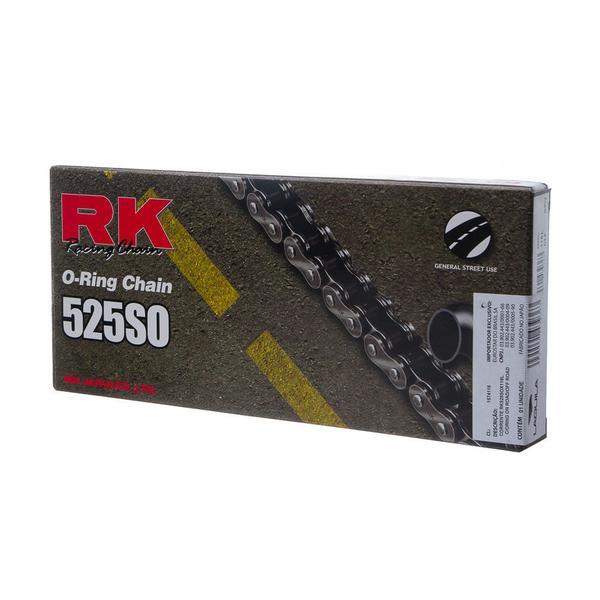 Corrente RK 525SOX118L C/ORING e Emenda Rebite ON Road - Laquila