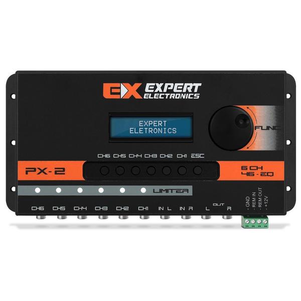 Crossover Expert Eletronics PX-2 6 Canais Processador Áudio Digital 28 Frequências Equalização