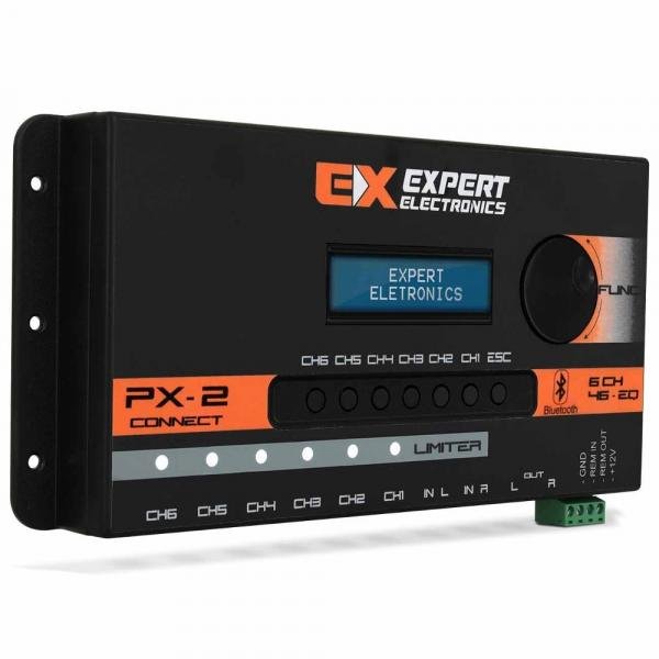Crossover Expert PX2 Connect 6 Canais Processador de Áudio Digital Equalizador Bluetooth