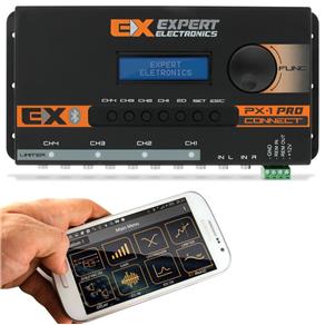 Crossover Expert PX1 Connect 4 Canais Processador de Áudio Digital Equalizador Bluetooth
