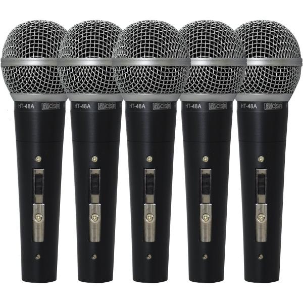 CSR - Kit de Microfones Vocal 5 Pçs. com Chave HT48