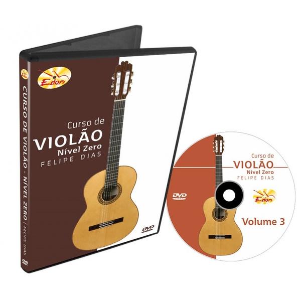 Curso de Violão DVD Nível Zero Felipe Dias Volume 3 Edon