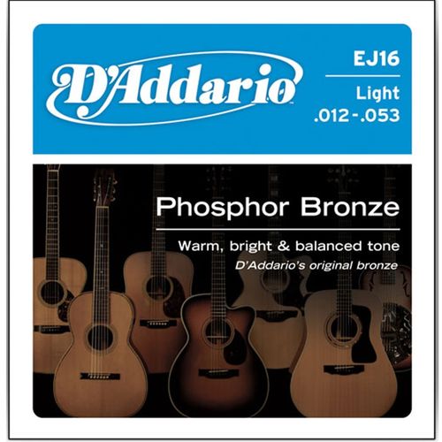 D`addario - Encordoamento Phosphor Bronze 012 para Violão Ej16 Ac