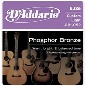 D`Addario - Encordoamento Phosphor Bronze 011 para Violão EJ26 AC