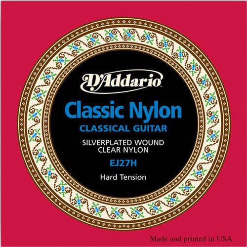D'addario - Encordoamento de Nylon Alta Hard Tension para Violão Ej27 H