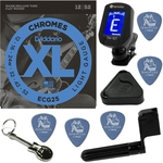 D'addario Chromes ECG25 Cordas De Guitarra Flatwound 012 Light Gauge + Kit IZ2