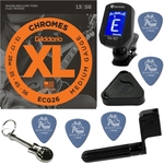 D'addario Chromes ECG26 Cordas De Guitarra Flatwound 013 Medium Gauge + Kit IZ2
