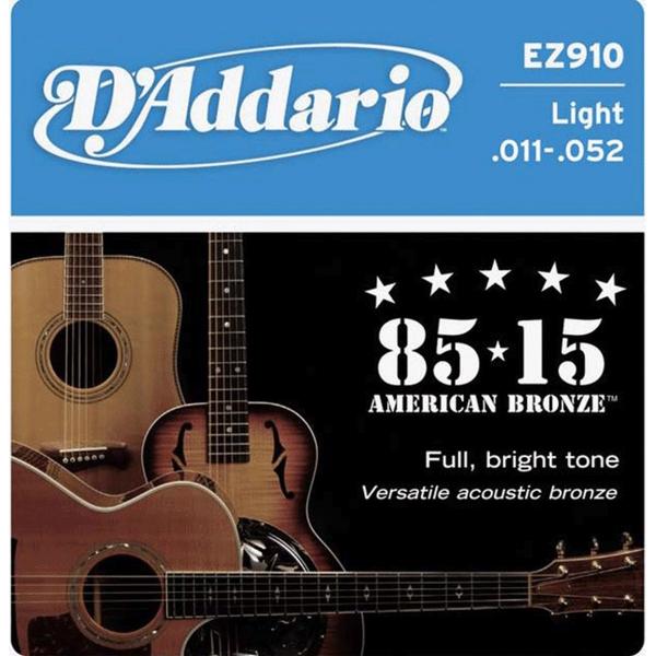D'Addario - Encordoamento Bronze Wound 011 para Violão EZ910 - D Addario