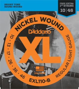 DAddario EXL110-B Encordoamento P/ Guitarra 010 com Mi Extra