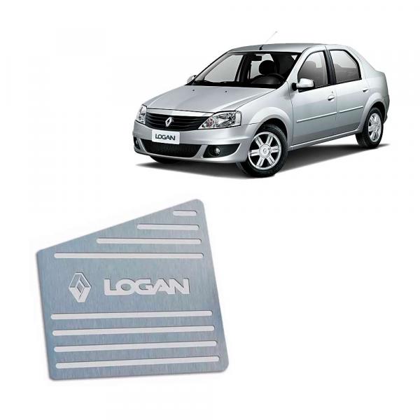 Descanso de Pé Aço Inox Prata Renault Logan 2007 a 2013 - Jr