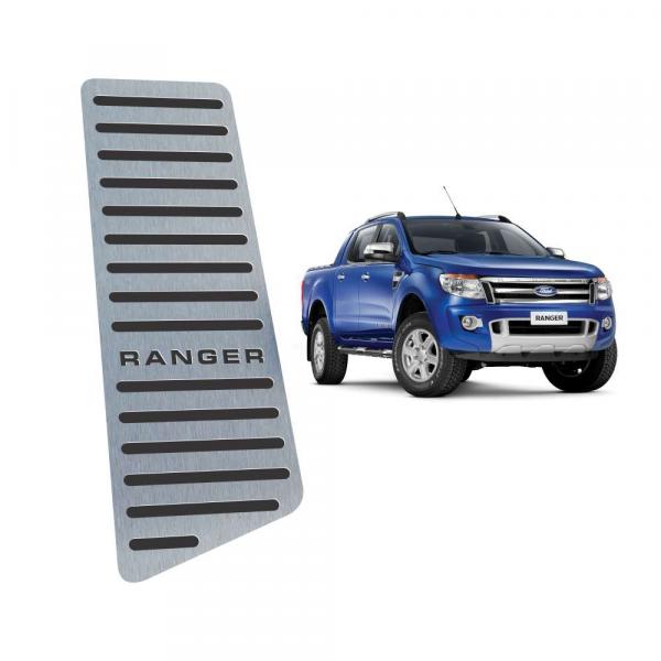 Descanso de Pé Ford Ranger 2013 Até 2019 Preto Aço Inox - 3r Acessórios